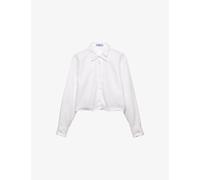 Prada Womens Prada Shapeable Relaxed-Fit Cotton Shirt White 8