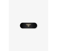 Prada Womens Prada Triangle-Logo Plexiglass Hair Clip Black 1 Size