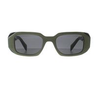 Prada Woman PR 17WS 13N5S0 Sunglasses Acetate Green Grey Squared Normal