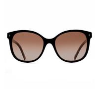Prada PR 22ZS 28F90P Woman Sunglasses Acetate Black Brown Squared Normal Shaded