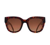 Prada PR C04S 17N80A Woman Sunglasses Acetate Turtle Brown Squared Normal Shaded