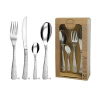 Pradel Essential Cutlery Set for 6 People 24 Piece Cutlery Set - Tam Tam - 18/0 Stainless Steel, Standard Finish