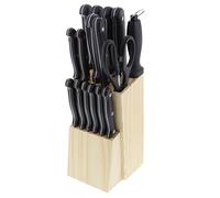 Pradel Excellence I7412 17-Piece Stainless Steel and Wood Cutlery Block 10.5 x 14.5 x 34.3 cm 17 Units
