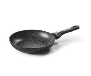 Pradel Excellence - Pierra PCUI002002 - Frying pan Made of Forged Aluminium Ø24cm - Non-Stick Coating in Stone Look - Removable Handle - All Types of cookers, Induction & Oven