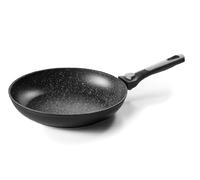 Pradel Excellence - Pierra PCUI002003 - Frying Pan Made of Forged Aluminium Diameter 28cm - Non-Stick Coating in Stone Effect - Removable Handle - All Types of Cookers, Induction & Oven