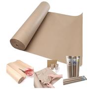 PRADICHI Brown Kraft Paper Roll (500mm Wide) - Heavy Duty Natural Wrapping Paper for Packing, Moving House, Parcel Shipping & Gift Wrap - Recycled Arts & Crafts Material (500mm x 20m (Pack of 1)