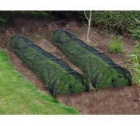 PRADICHI Cloche Net Grow Tunnel Plant Cover - Black Garden Netting for Lasting Protection Against Birds, Deer & Pests (Pack of 2)