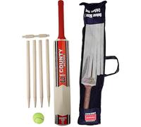 PRADICHI Complete Wooden Cricket Set with Mesh Carry Bag - Includes Bat, Stumps, Bails & Ball - Size 3 & 5 - Ideal for Kids Aged 8-12 & Family Fun Outdoors (3)