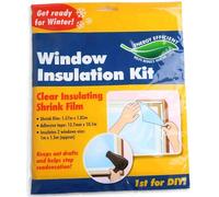 PRADICHI Window Insulation Kit - Clear Insulating Shrink Film for Winter - Energy Saving Draft Stopper & Condensation Guard - Includes Adhesive Tape - 1.57m x 1.82m (Insulates Approx. 2 Windows)