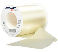 PRÄSENT - Adria Satin Ribbon Cream 112 mm width, 25 m length
