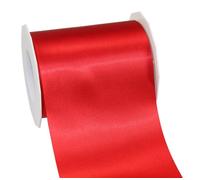 PRÄSENT - Adria Satin Ribbon Red 112 mm width, 25 m length