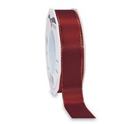 Präsent - Broadway Satin Ribbon Bordeaux-Gold 25-m-Roll 25 mm width