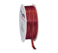 Präsent - Broadway Satin Ribbon Bordeaux-Gold 50-m-Spool 5 mm width