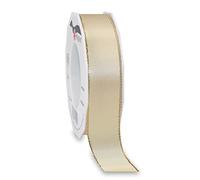 Präsent - Broadway Satin Ribbon Cream-Gold 25-m-Roll 25 mm width