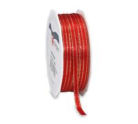 Präsent - Broadway Satin Ribbon Red-Gold 50-m-Spool 5 mm width