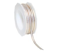Präsent - Broadway Satin Ribbon White-Gold 50-m-Spool 5 mm width