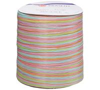 PRÄSENT C.E. Pattberg Raffia Multicolour Lilac-Orange-Green, 55 Yards Wrapping Presents, 5-Strand Ribbon for Gifts, Accessories for Decorating and Handicrafts, for Every Occasion, 50 m