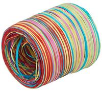 PRÄSENT C.E. Pattberg Raffia-Multicolour Raffia Ribbon Blue/Red/Green/Yellow/Pink, 50 m Gift Wrapping Ribbon, 5-Strand Craft Ribbon for Gifts, Accessories for Decorating & Crafts