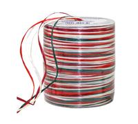 PRÄSENT C.E. Pattberg RAFFIA Multicolour Red-Green-White Ribbon, 55 Yards, 5-Strand, Biodegradable, For Gifts, Decorating, Handicrafts, Every Occasion