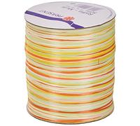 PRÄSENT C.E. Pattberg Raffia Multicolour Yellow-Green-Orange, 55 Yards Wrapping Presents, 5-Strand Ribbon for Gifts, Accessories for Decorating and Handicrafts, for Every Occasion, 50 m