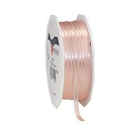 PRÄSENT C.E. Pattberg SATIN apricot gift ribbon, 55 yards for Wrapping Gifts, 0.12 inches width, Ribbon for Decorating & Crafting, Decorative Ribbon for Gifts, for every occasion