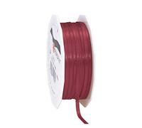 PRÄSENT C.E. Pattberg SATIN bordeaux gift ribbon, 55 yards for Wrapping Gifts, 0.12 inches width, Ribbon for Decorating & Crafting, Decorative Ribbon for Gifts, for every occasion