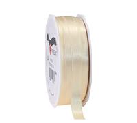 PRÄSENT C.E. Pattberg SATIN cream gift ribbon, 27 yards for Wrapping Gifts, 0.39 inches width, Ribbon for Decorating & Crafting, Decorative Ribbon for Gifts, for every occasion