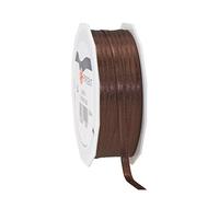 PRÄSENT C.E. Pattberg SATIN espresso (brown) gift ribbon, 55 yards for Wrapping Gifts, 0.24 inches width, Ribbon for Decorating & Crafting, Decorative Ribbon for Gifts, for every occasion