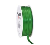PRÄSENT C.E. Pattberg SATIN green gift ribbon, 55 yards for Wrapping Gifts, 0.24 inches width, Ribbon for Decorating & Crafting, Decorative Ribbon for Gifts, for every occasion