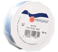 PRÄSENT C.E. Pattberg SATIN light blue, 27 yards for Wrapping, 0.39 inches width, Crafting, Decorative Ribbon for Gifts, for every occasion, polyester, 10mm-25m