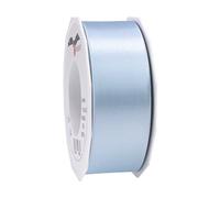 PRÄSENT C.E. Pattberg SATIN light blue gift ribbon, 27 yards for Wrapping Gifts, 1.6 inches width, Ribbon for Decorating & Crafting, Decorative Ribbon for Gifts, for every occasion