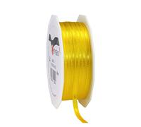 PRÄSENT C.E. Pattberg SATIN yellow gift ribbon, 55 yards for Wrapping Gifts, 0.12 inches width, Ribbon for Decorating & Crafting, Decorative Ribbon for Gifts, for every occasion