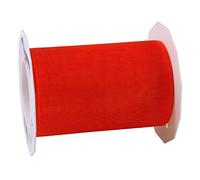 PRÄSENT C.E. Pattberg SHEER Organza red, 27 yards Gift Wrap, 4.4 inches width, Accessories for Decoration & Handicrafts, Decoration Ribbon for Presents, for every occasion, Polyester, 112mm-25m