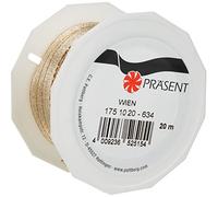 C.E. Pattberg WIEN Gift Ribbon in Gold, 22 yards of Metallic Mesh Ribbon for Gift Wrapping, 0.39 inches width, Accessories for Decoration & Handicrafts, Ribbon for Presents, for every occasion
