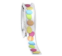 Präsent - Easter Egg Printed Satin Ribbon Colorful 20-m-Roll 25 mm Width