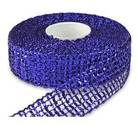 Präsent - El Paso Metallic Ribbon Royal Blue 25-M-roll 50 mm Width