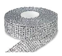 Präsent - El Paso Metallic Ribbon Silver 25-M-roll 50 mm Width