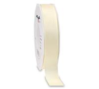 Präsent - Europa Taffeta Ribbon Cream 25 mm Width, 50 m Length