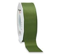 Präsent - Europa Taffeta Ribbon Olive 40 mm Width, 50 m Length