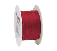 Präsent - Four Seasons Organza Wired Edge Ribbon Ruby Red 40 mm Width, 25 m Length