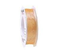 Präsent - Four Seasons Organza Wired Edge Ribbon Sandstone 25 mm Width, 25 m Length