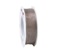 Präsent - Four Seasons Organza Wired Edge Ribbon Sandstone 25 mm Width, 25 m Length