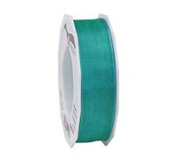 Präsent - Four Seasons Organza Wired Edge Ribbon Sea Green 25 mm Width, 25 m Length