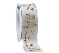 Präsent - Kopenhagen Printed Ribbon Cream 40 mm Width, 20 m Length