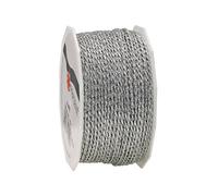 Präsent - Loire Cord Ribbon Silver 50 m length - 2 mm width