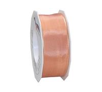 Präsent - Lyon Wired Taffeta Ribbon Apricot 40 mm Width, 25 m Length