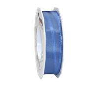 Präsent - Lyon Wired Taffeta Ribbon Azure 25 mm Width, 25 m Length