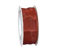 Präsent - Lyon Wired Taffeta Ribbon Cinnamon 40 mm Width, 25 m Length
