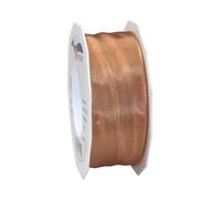 PRÄSENT - Lyon Wired Taffeta Ribbon Light Brown 40 mm width, 25 m length