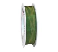 Präsent - Lyon Wired Taffeta Ribbon Moss Green 25 mm Width, 25 m Length